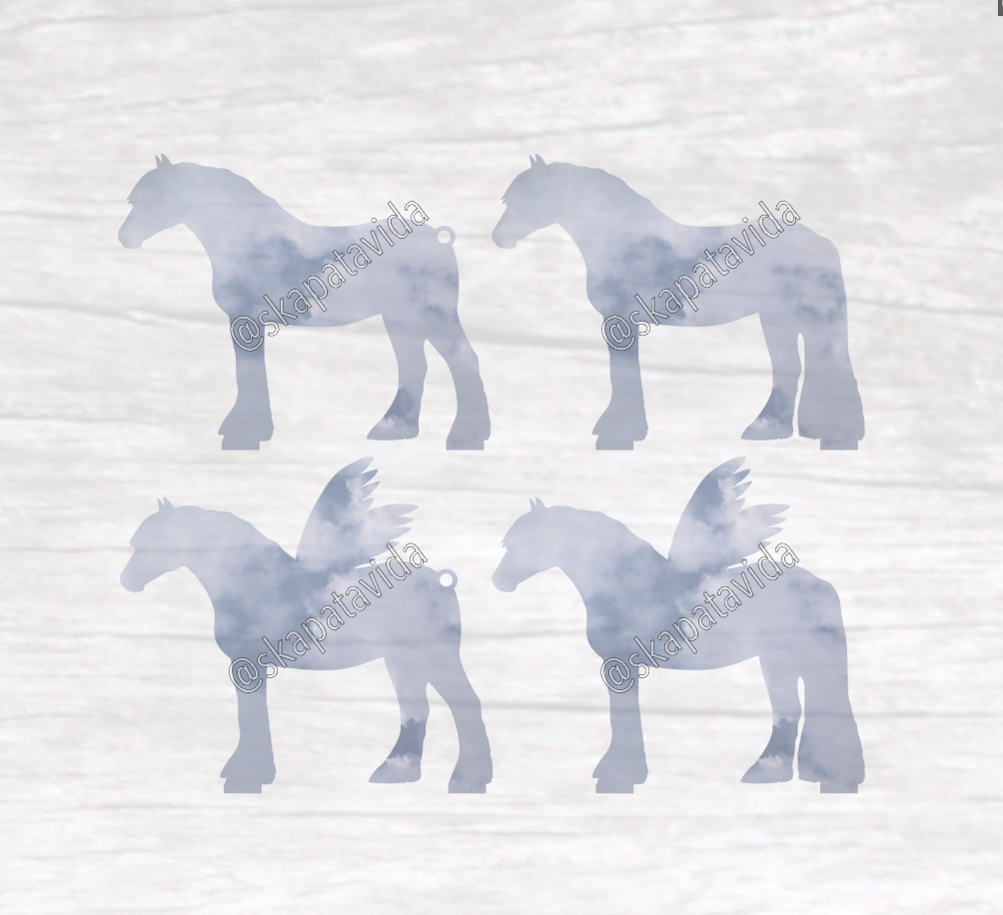 2:a-sortering akrylhäst